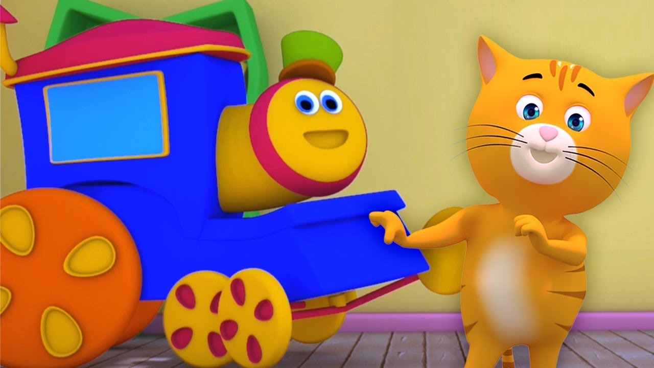 Bob Der Zug | Katze | Deutsch Kinderlied | Katzen reim für Kinder | Bob The Train Cat Rhyme