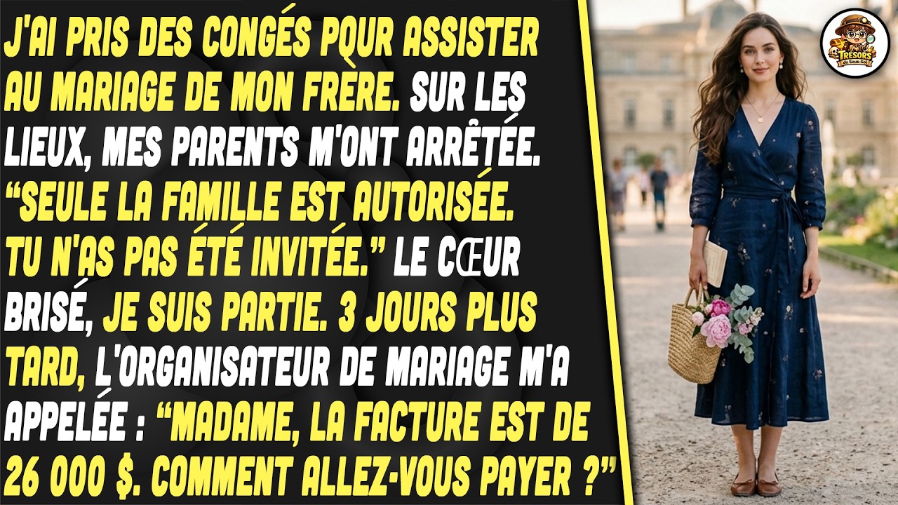 Non Invité Au Mariage De Mon Frère, Je Reçois Quand Même Une Facture De 26 000 Dollars.