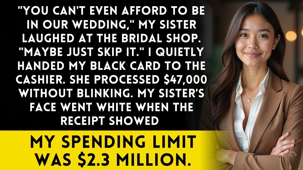 My Sister Said You Can't Afford Our Wedding - Then She Saw My Black Card Statement