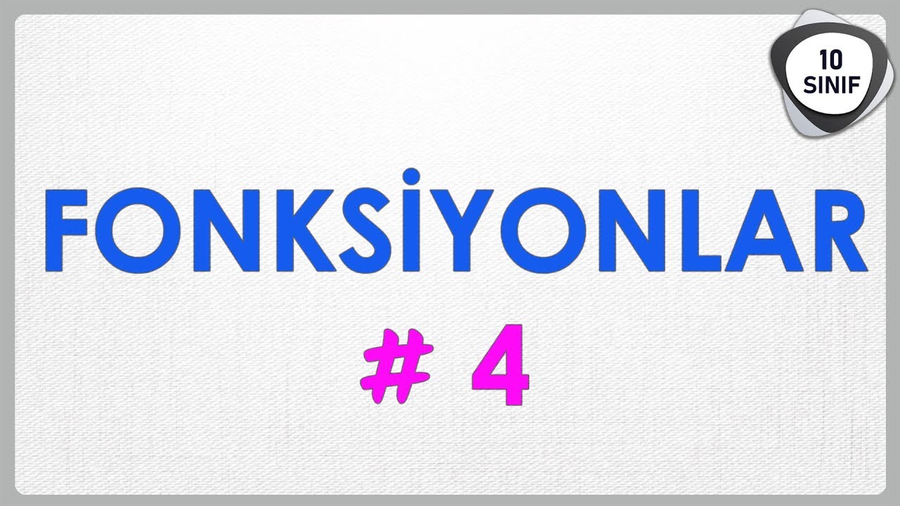 Fonksiyonlar 4 | Örten Fonksiyon ve İçine Fonksiyon | 10. Sınıf | #10sınıf