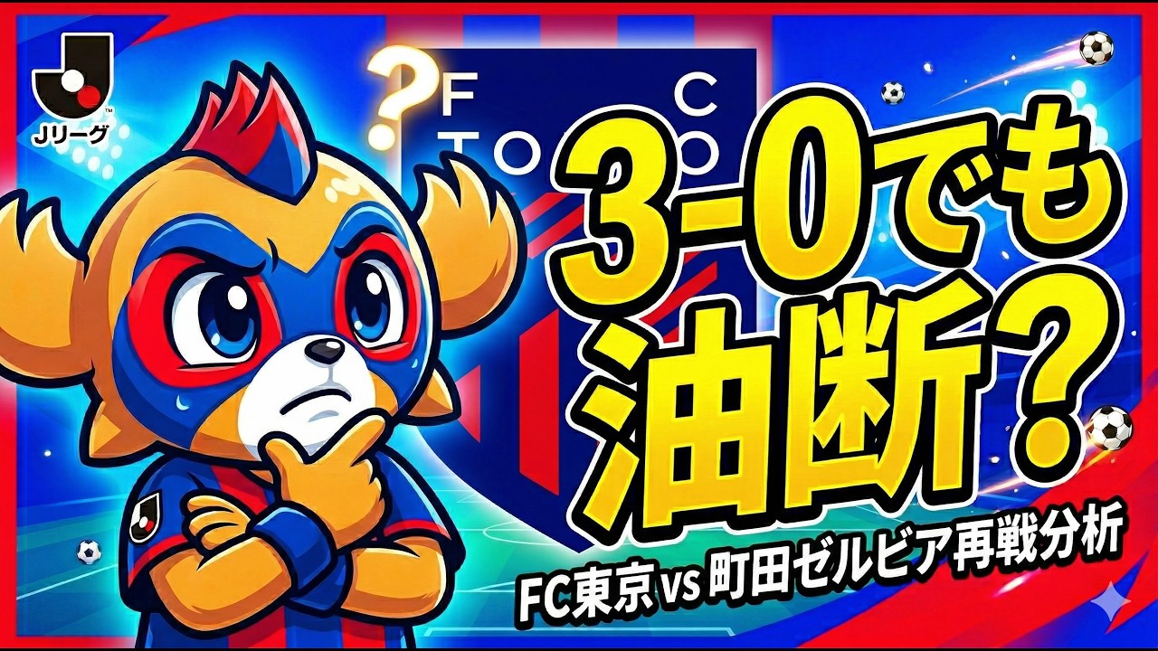 「FC東京 vs 町田ゼルビア再戦の勝ち筋【2026 Jリーグ戦術解説】3-0でも油断できない連戦の罠とは」