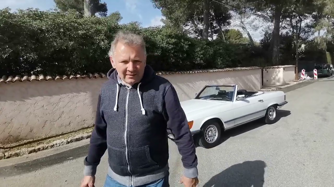 Présentation et rare essai d'une Mercedes 280 sl en boite mécanique ! 6 cylindres 185 cv !