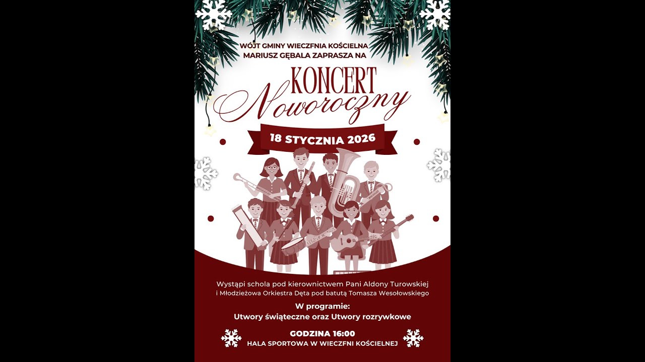 Koncert Noworoczny - Młodzieżowej Orkiestry Dętej w Wieczfni Kościelnej