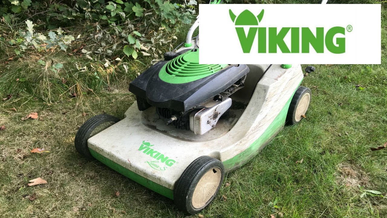 Mowing the grass with the Viking