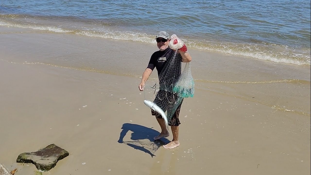 Pescas de tarrafas, 22-01-25, tarde, Molhes de Imbé. 