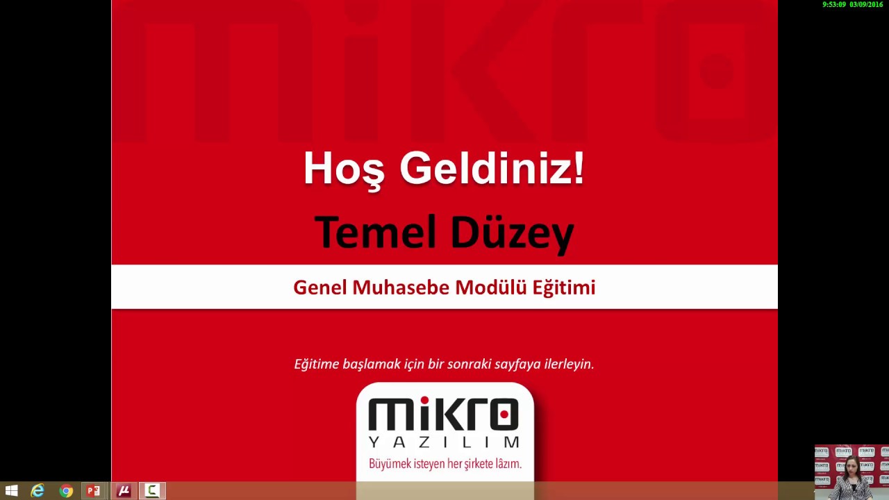 Mikro Yazılım Genel Muhasebe Mod&uuml;l&uuml; Eğitimi