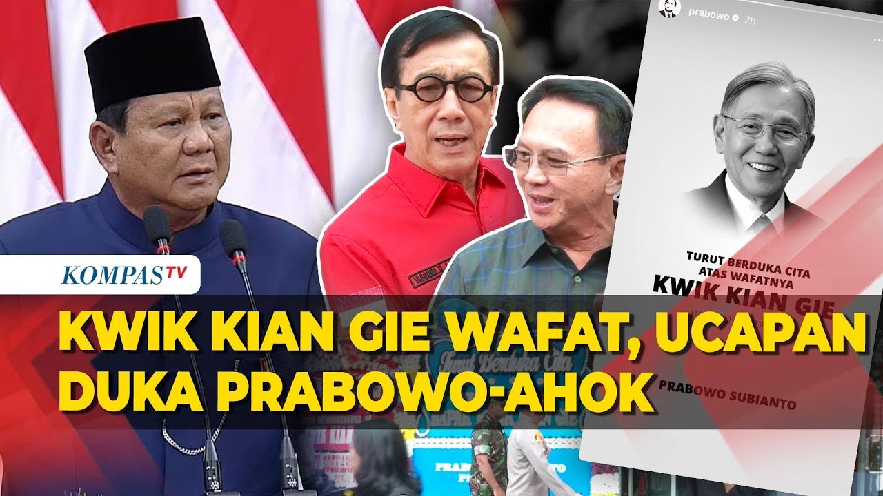 Ucapan Duka Presiden Prabowo, Ahok hingga Yasonna untuk Kwik Kian Gie