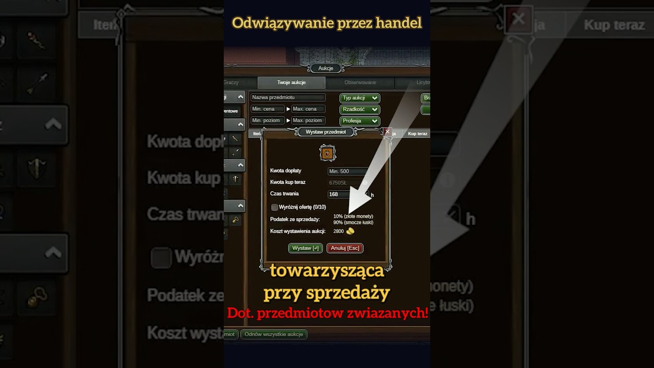 Możliwość odwiązania przedmiotu w handlu z innym graczem! 