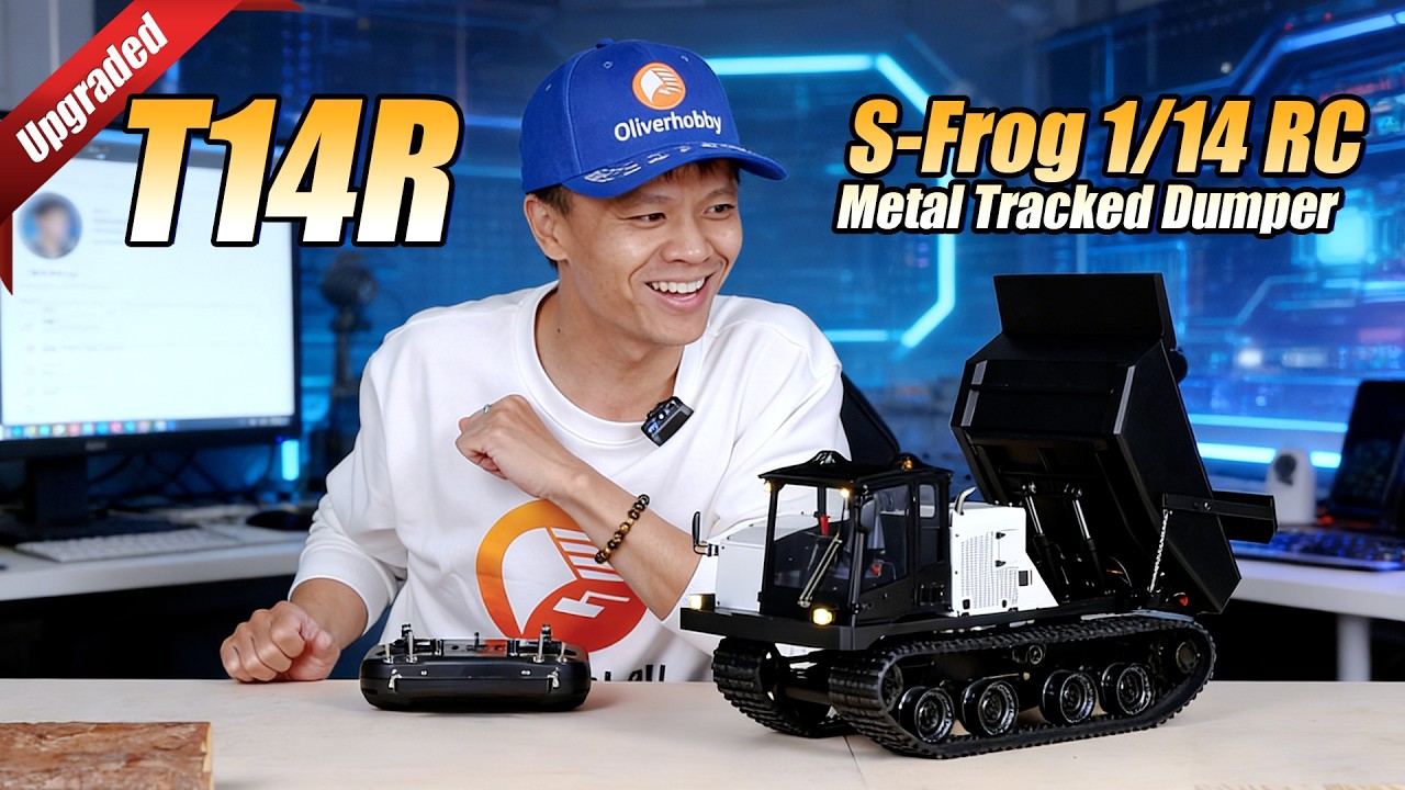 Время распаковки! Радиоуправляемый самосвал Super Frog 1/14 T14R Panther с гидравлическими гусени...