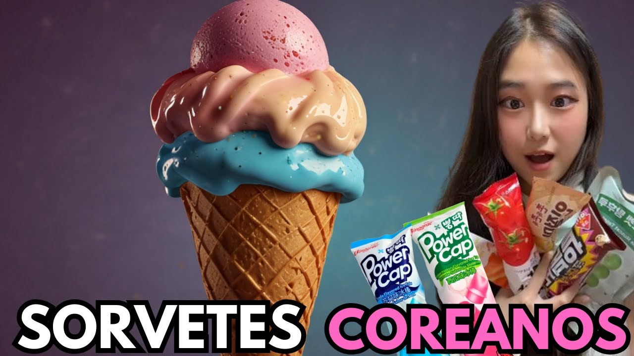 PRISCILA JU Provando sorvetes Coreanos Diferentes