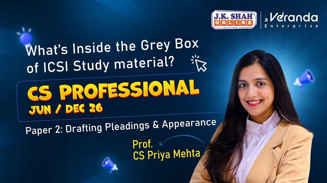 CS Professional Jun & Dec 26 II ICSI STUDY MATERIAL SECRET REVEALED II Drafting  #csatjkshahclasses
