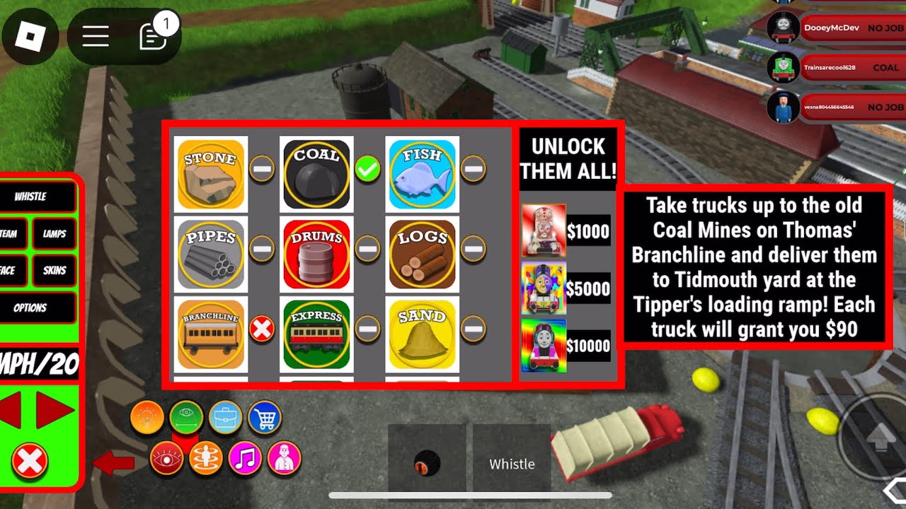Locos online, Coal job tutorial