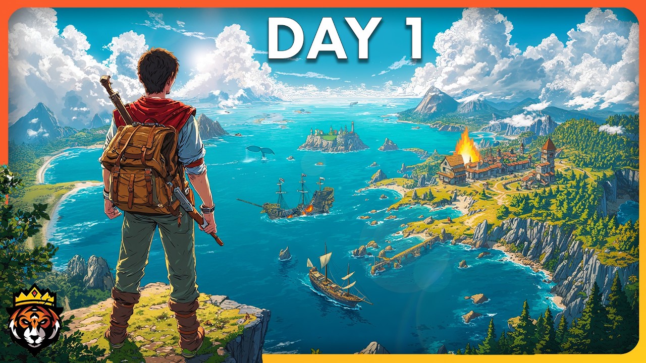 DAY 1 of this Addicting NEW Island Survival Game...