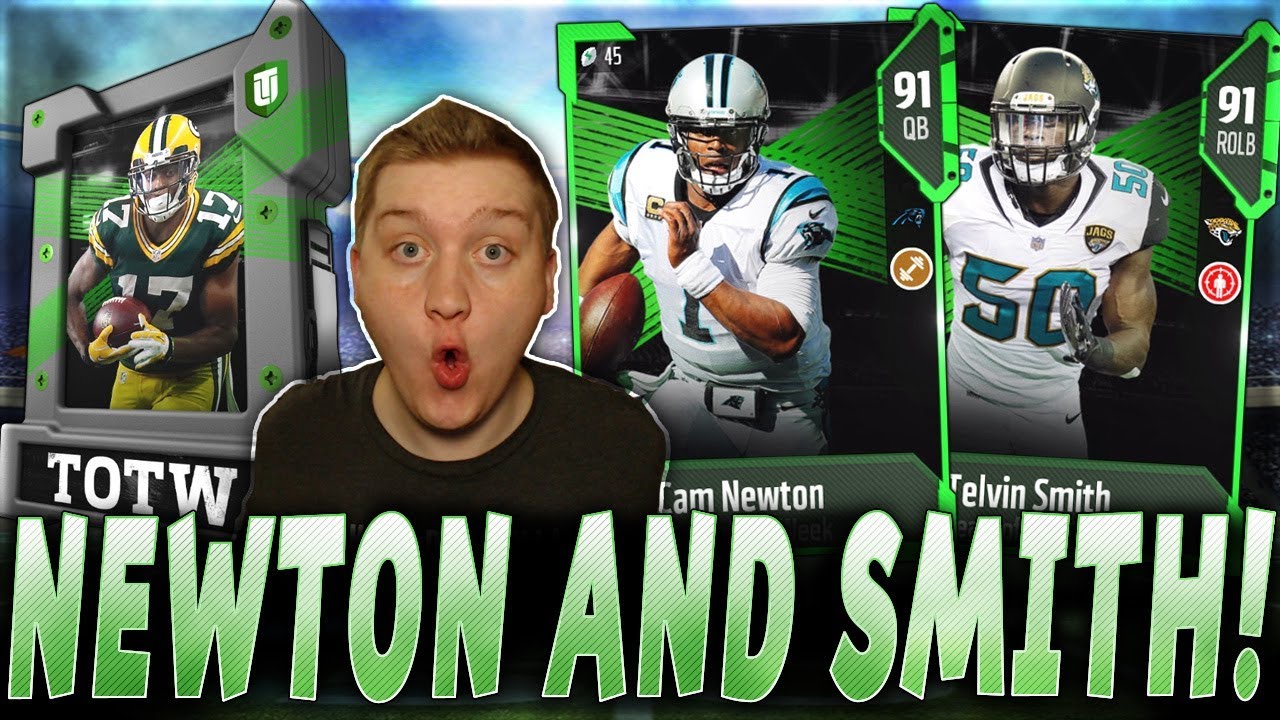 TOTW MASTER CAM NEWTON AND TELVIN SMITH! | PULLING TOTW PACKS!! | MUT 18 PACK OPENING