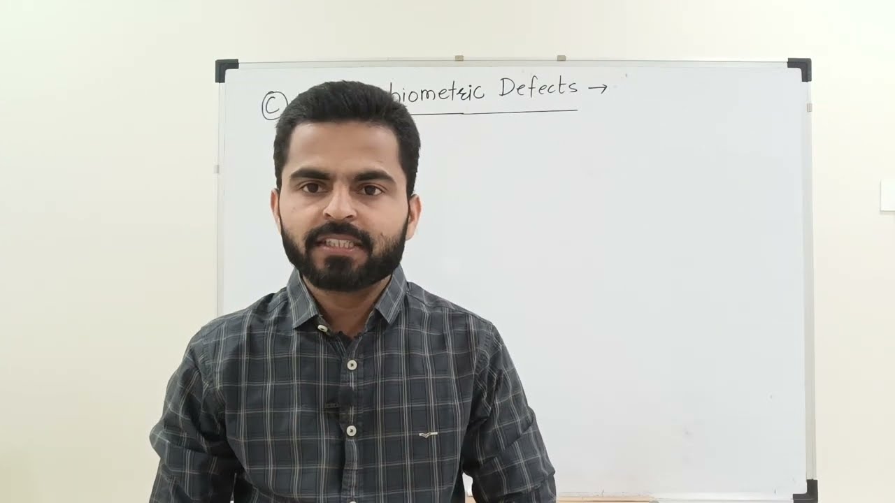 Solid State 21 | Nonstoichimetric Defects | Metal deficiency| Metal excess defect | F Centre defect