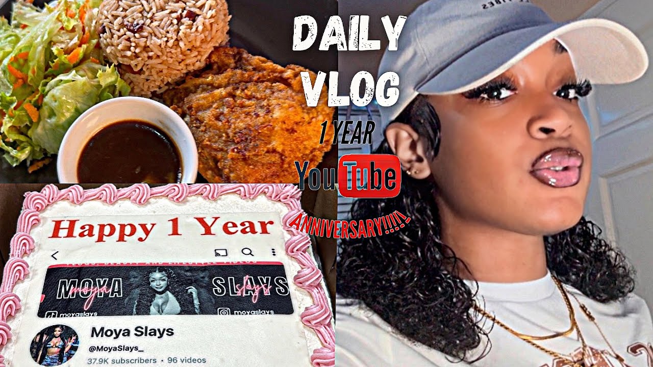 DAILY VLOG- 1 Year Anniversary + Ice-cream Date With Bestie + Jamaican Sunday Dinner + Sip and Paint