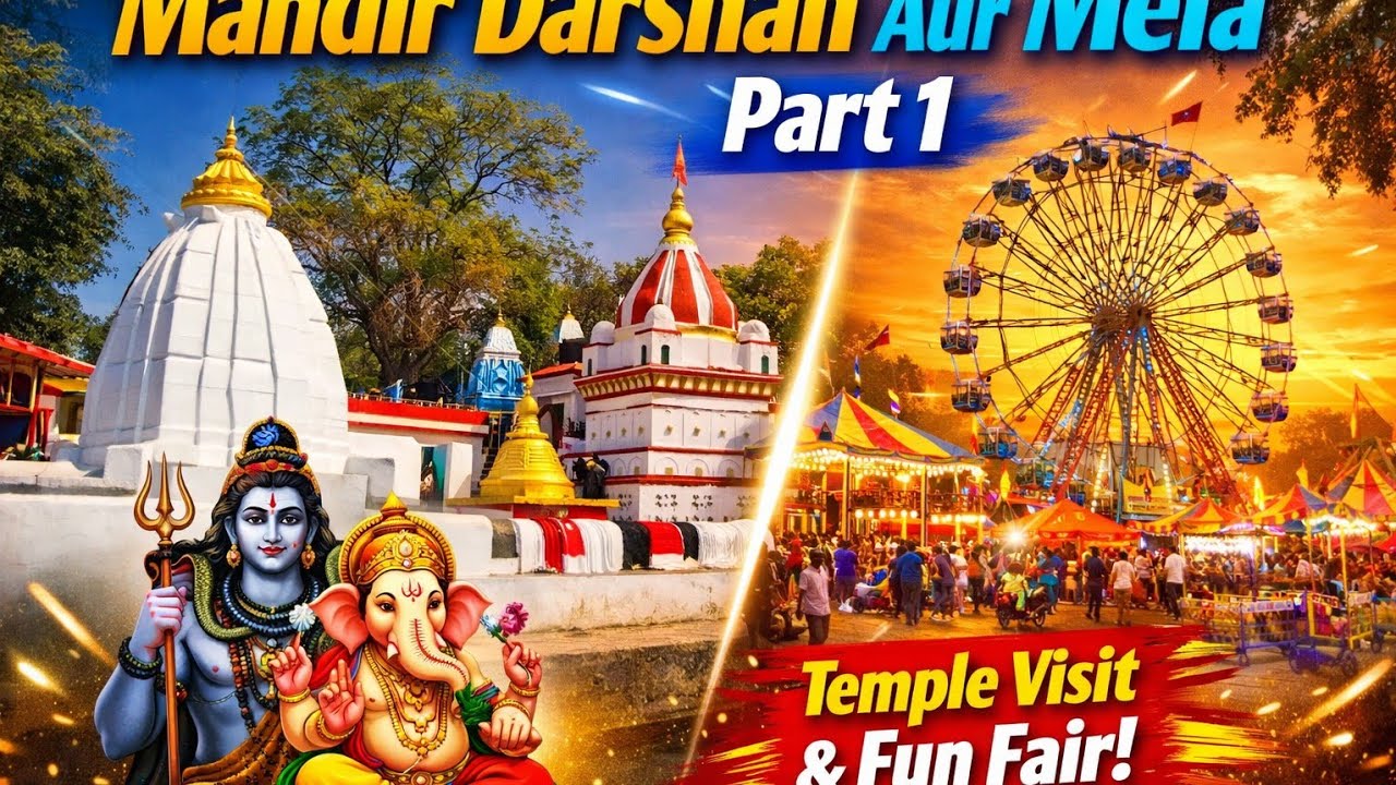 Belpaan Mela Vlog | Mandir Darshan, Jhule Aur part 1Masti ! Sajna vlog 27