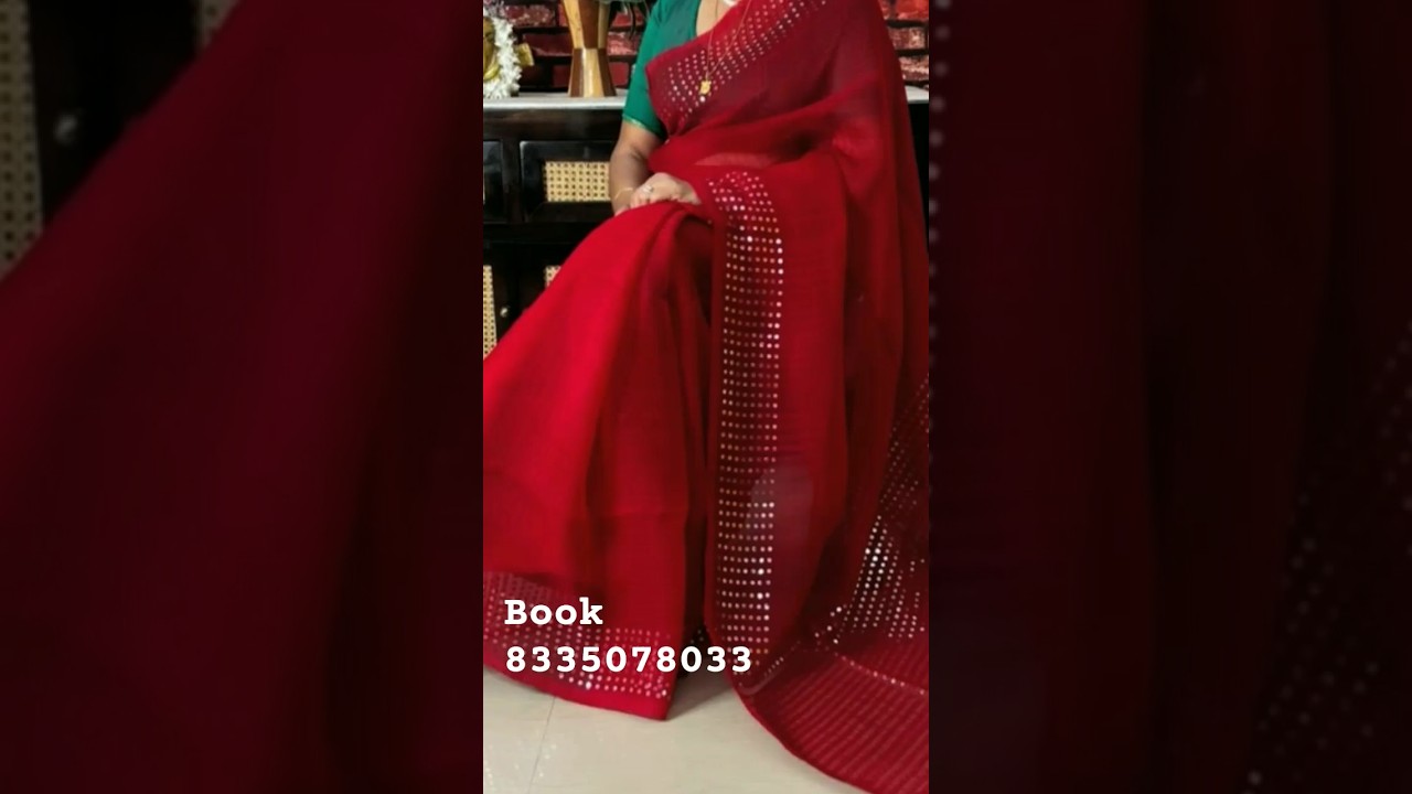 Rs 5799 pure resham muslin sequined  saree#pureresham#muslin#sequin#saree#video