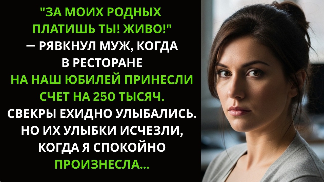 За моих родственников заплатишь ты! Живо! — рявкнул муж на празднике. Свекры ехидно рассмеялись