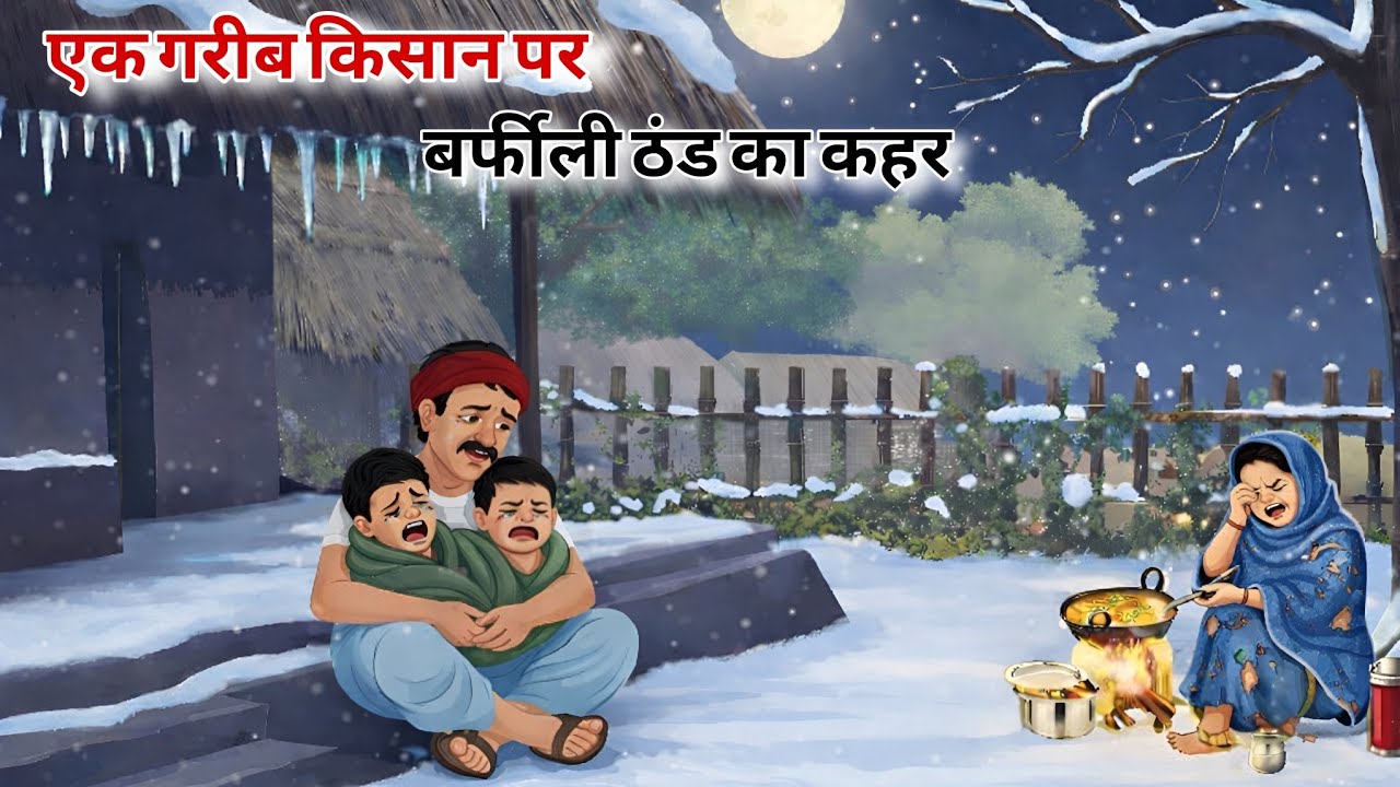एक गरीब पर बर्फीली ठंड का कहर हिंदी कहानी | HINDI KAHANI | MORAL STORY | THAND KI KAHANI | Cartoon 