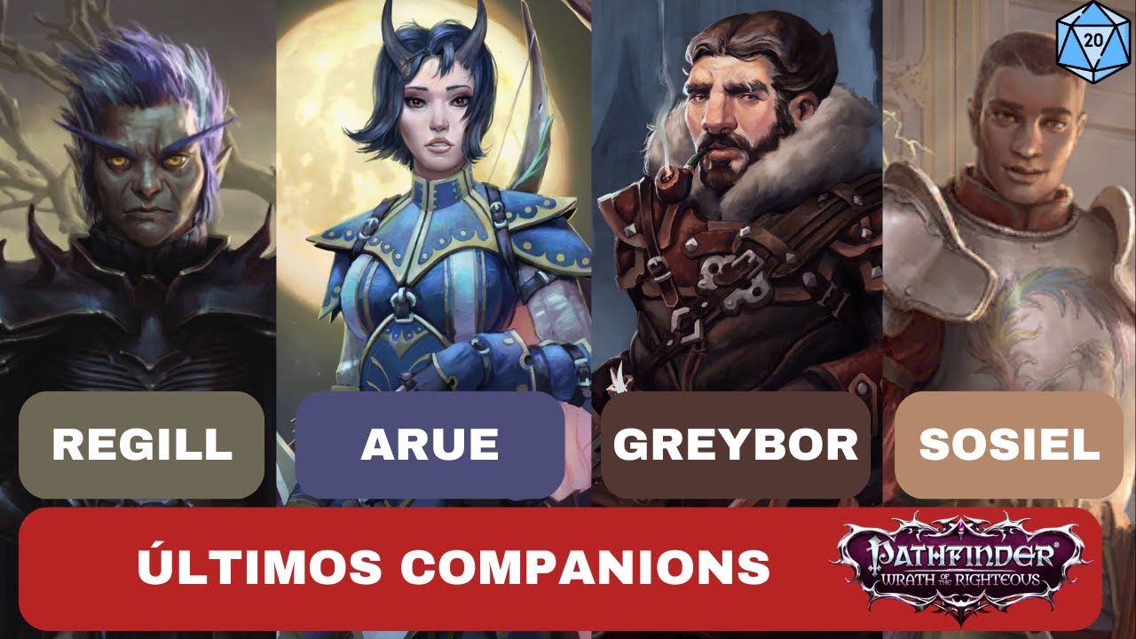 Pathfinder WoTR Companions Sosiel Arueshalae Greybor Regill