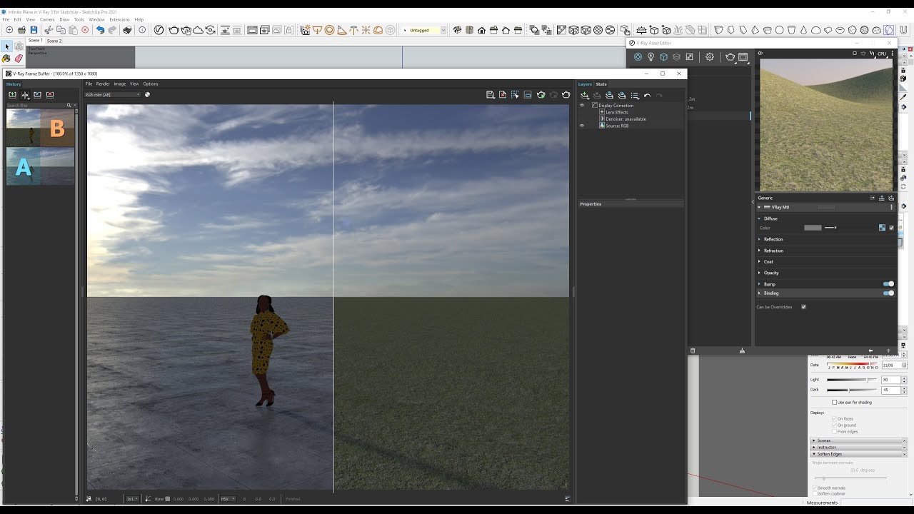 Infinite Plane in V-Ray 5 for SketchUp