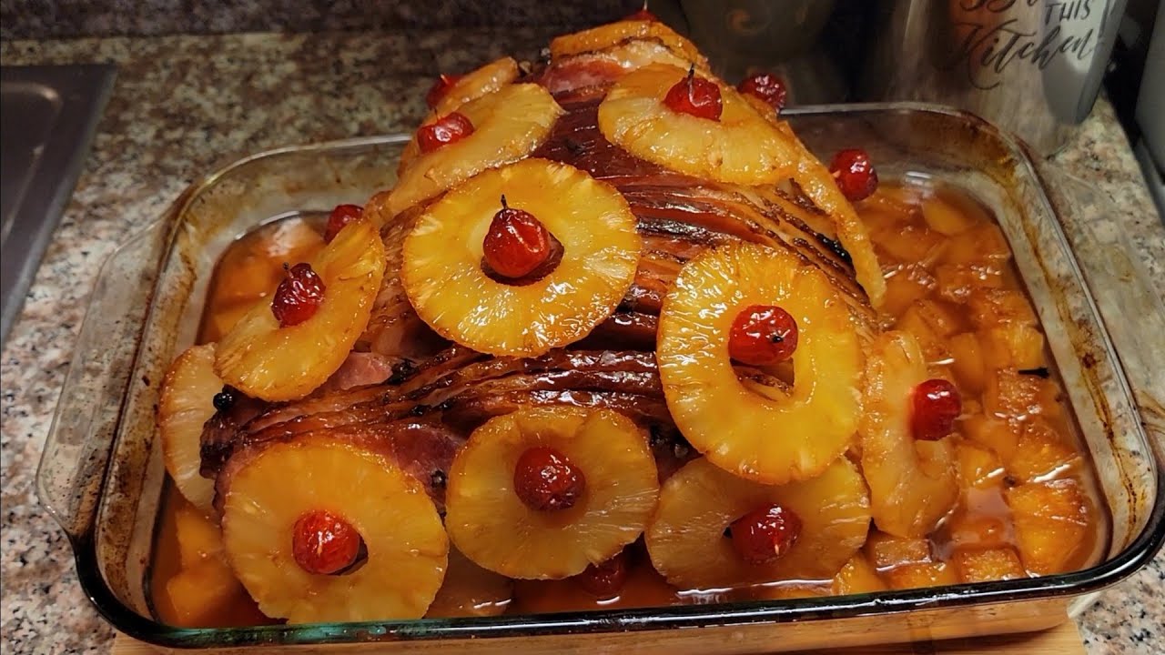 Como hacer JAMON CON PIÑA AL HORNO para el  dia de ACCION DE GRACIAS o  cualquier ocasión