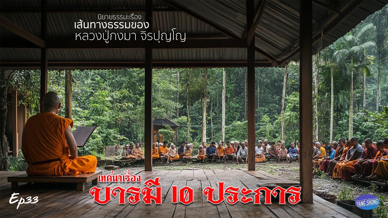 Ep33 นิยายธรรมะเรื่อง เส้นทางะรรมของ หลวงปู่กงมา จิรปุญโญ ตอน เทสนาเรื่องบารมี 10 ประการ