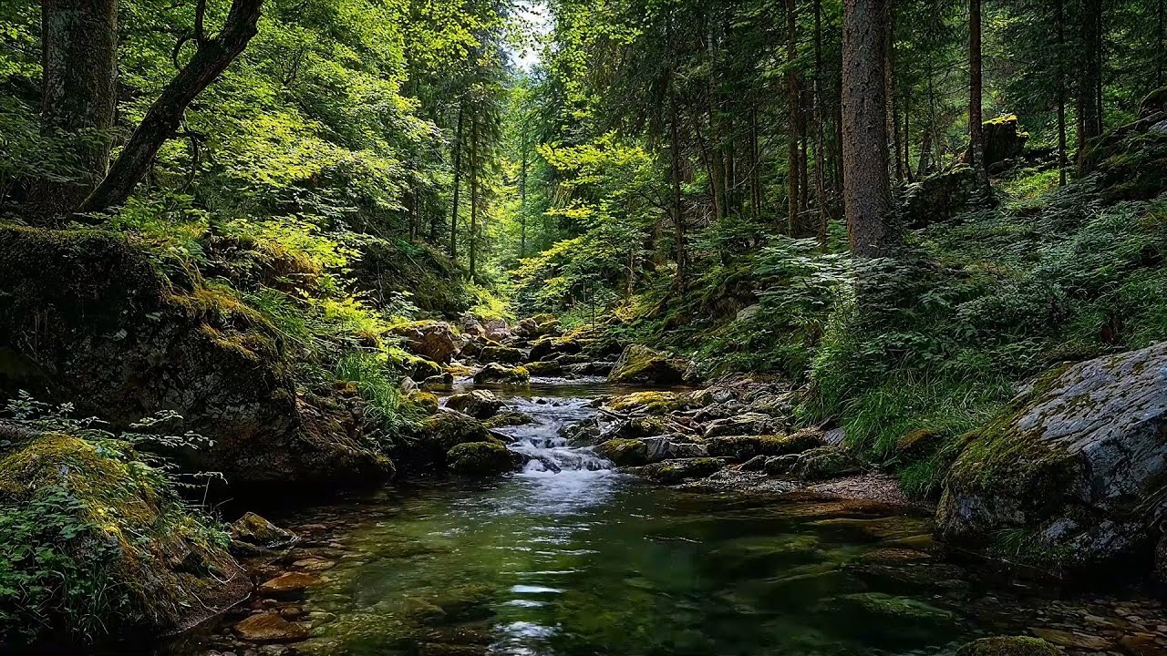Forest Stream Sounds, Gentle Bird Song, Relaxing Nature Sounds | Rest , Relax