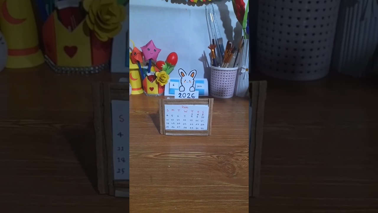 DIY new year calendar 📆 😱~miniwoodworking art skill/wood / handcrafts /