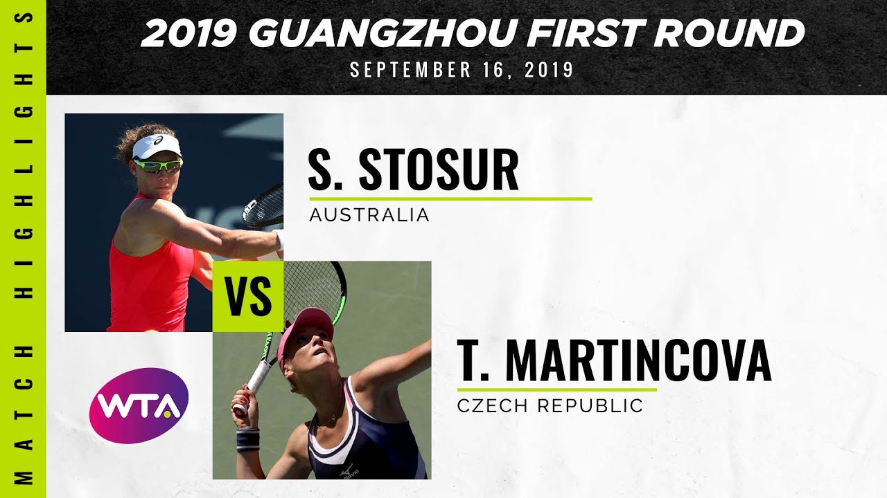 Sam Stosur vs. Tereza Martincova | 2019 Guangzhou First Round | WTA Highlights
