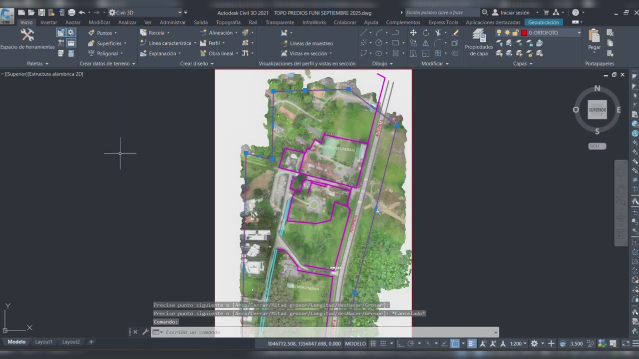 COMO RECORTAR EL FONDO BLANCO DE UNA ORTOFOTO EN AUTOCAD CIVIL 3D