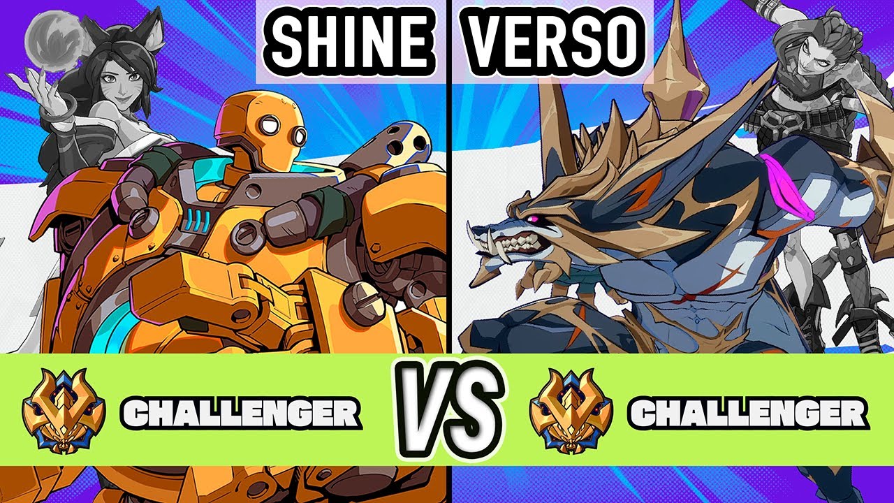 2XKO ▰ Shine (Blitzcrank / Ahri) vs Verso (Warwick / Jinx) ▰ High Level Gameplay