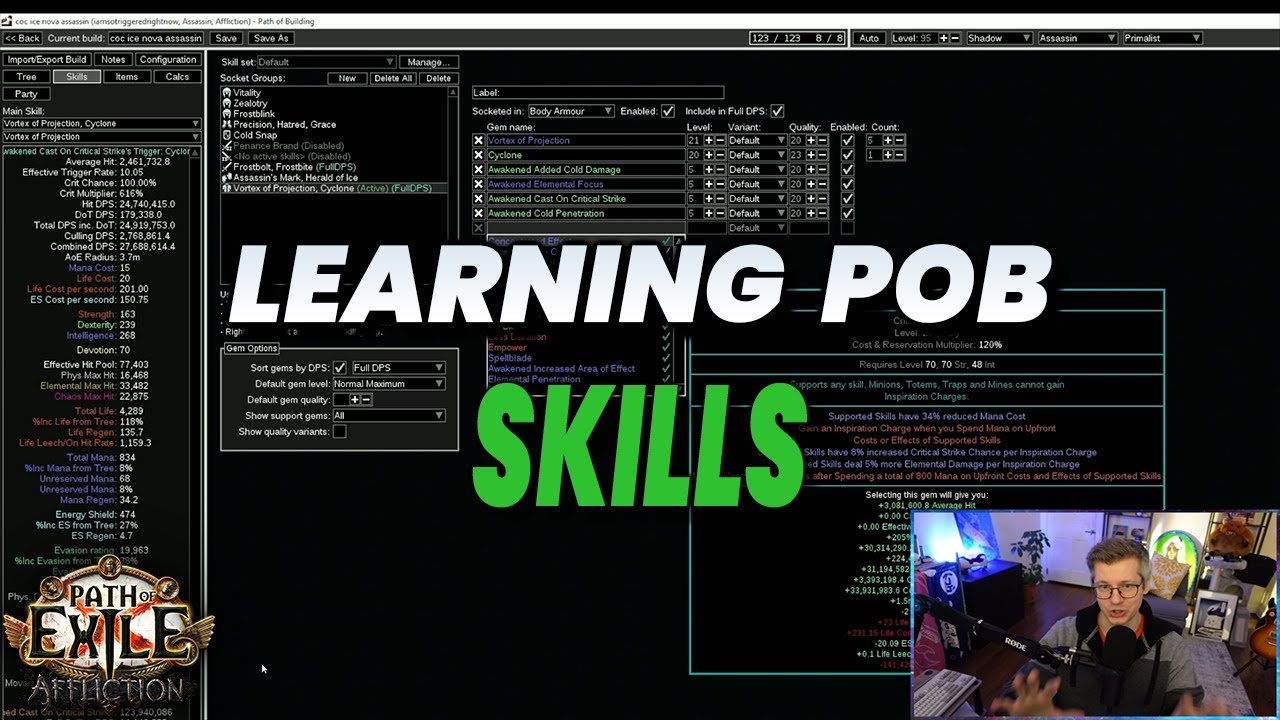 How To Use The Skills Tab in Path of Building