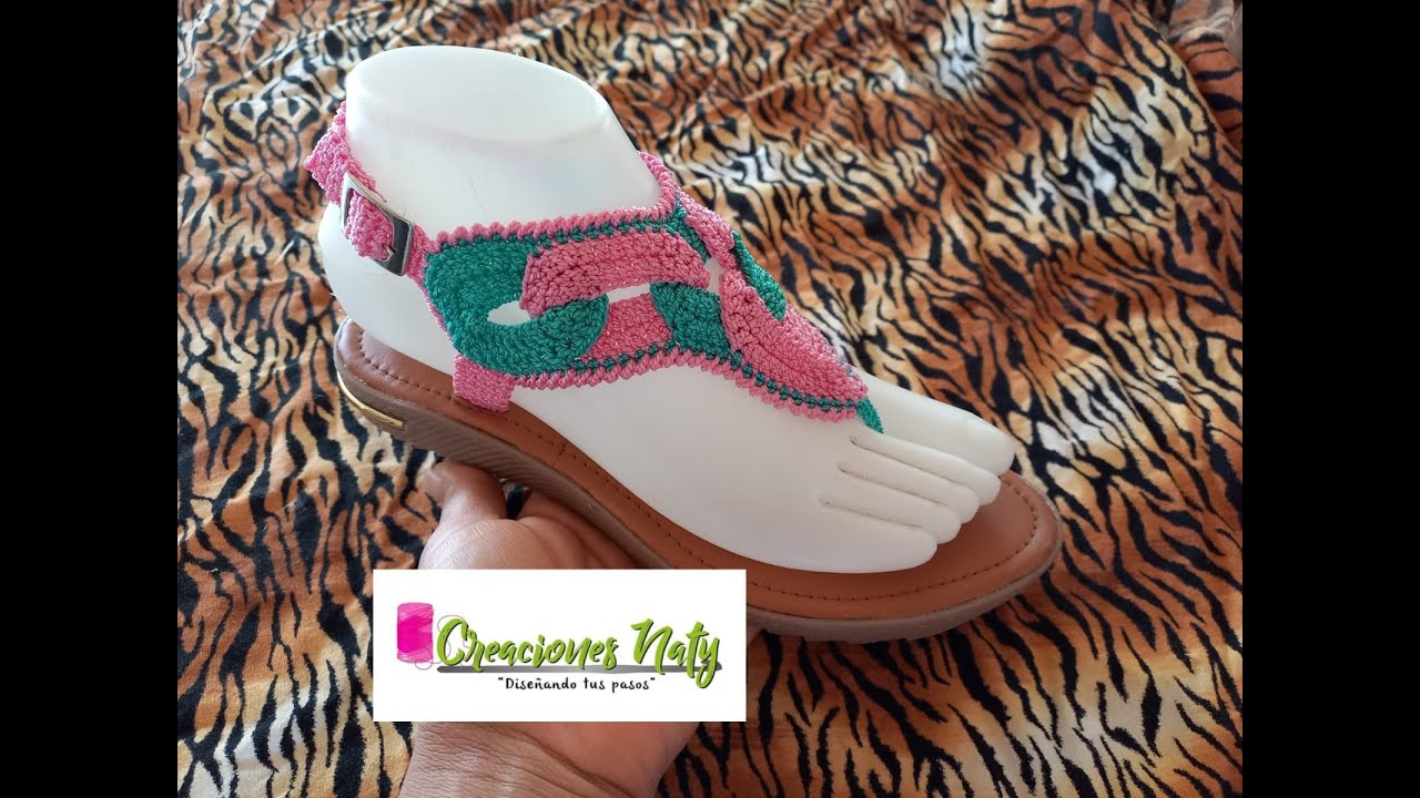 SANDALIA TEJIDA A CROCHET
