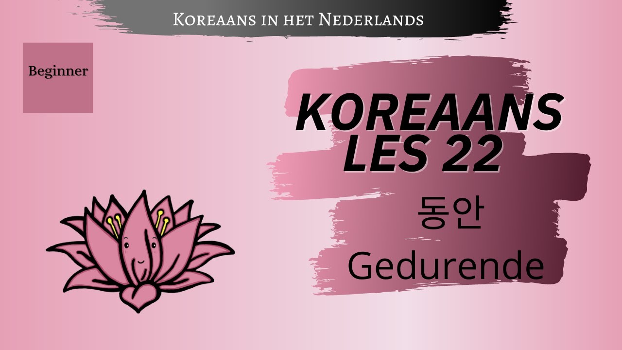 Koreaans Leren ~ Les 22 [동안]