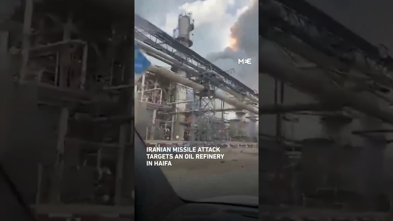 Iranian missile attack targets an oil refinery in Haifa