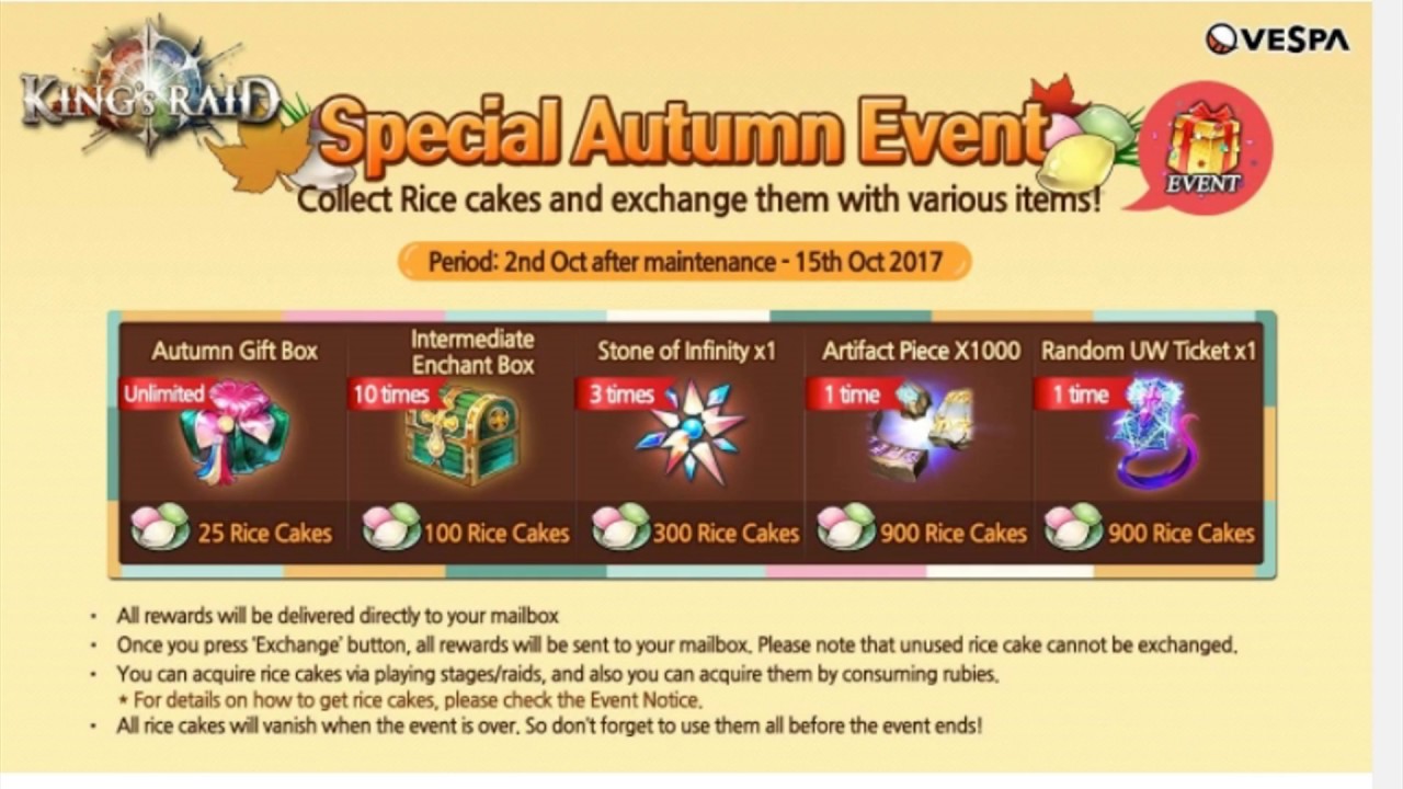 [PSA] Kings Raid - What You Should Know About The Special Autumn Event