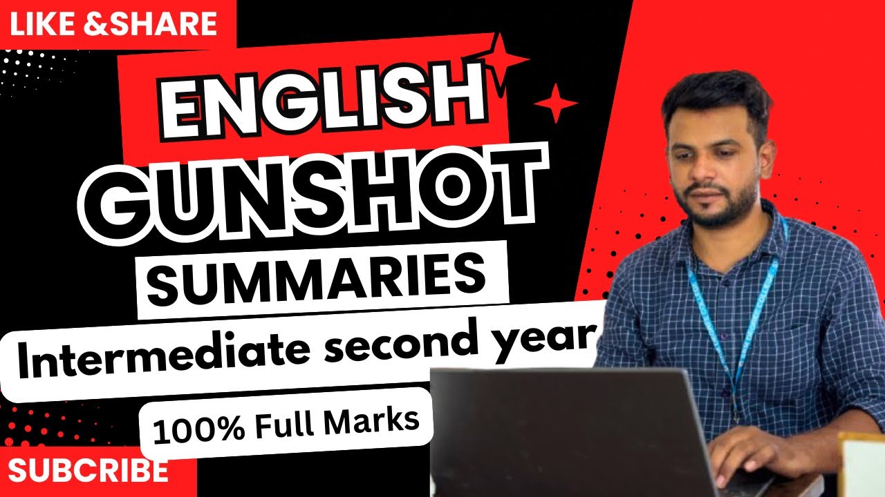 Intermediate second year||gun shot ENGLISH SUMMARIES || public examination 2025 || #exam #modelpaper