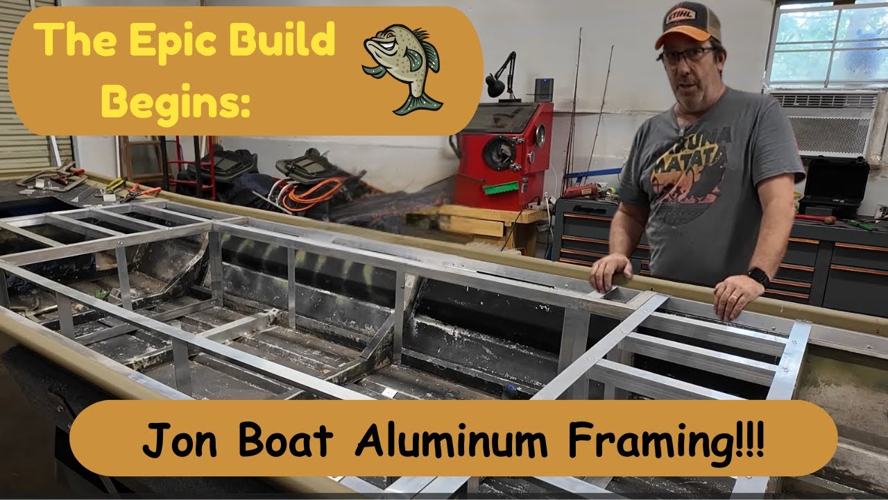 Building My 1448 Jon Boat Frame – Full Aluminum Build from Bare Hull to Decked Out!