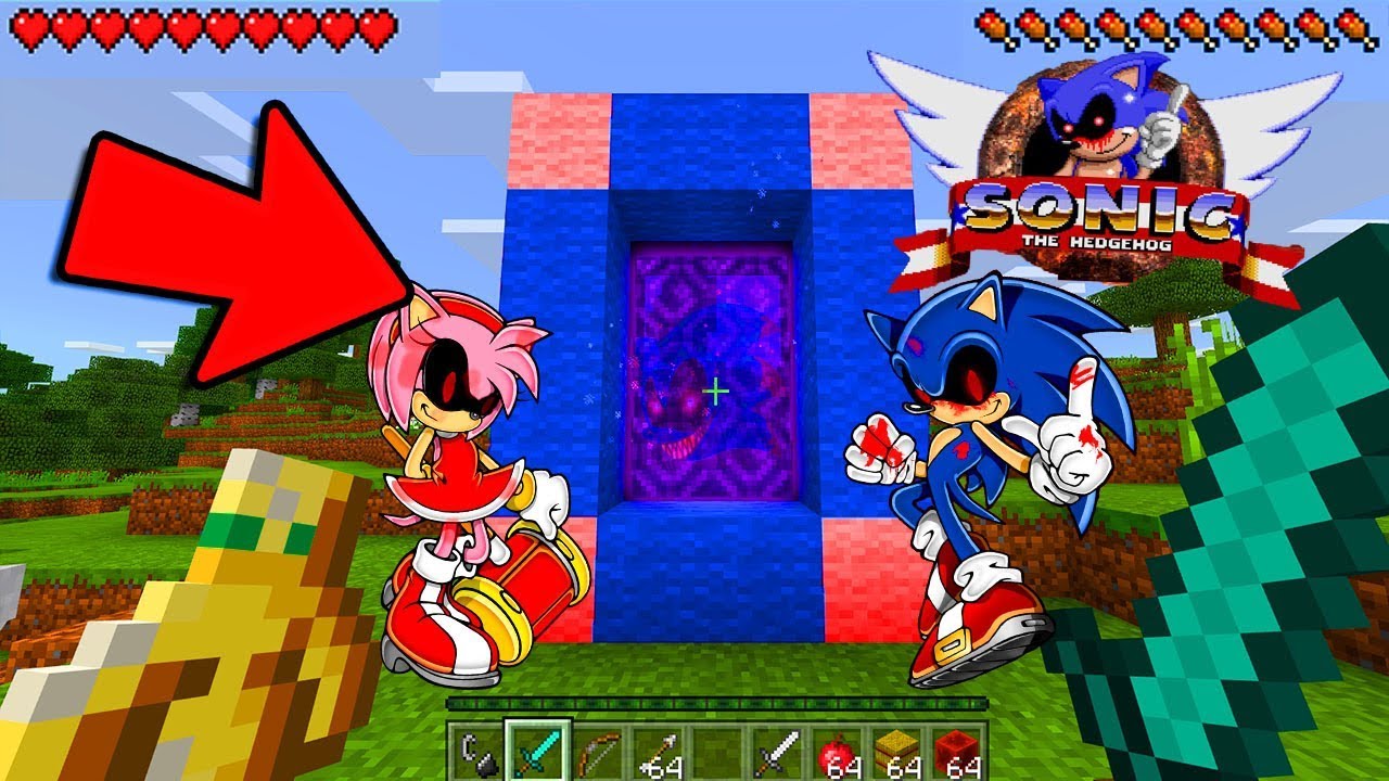 HOW TO MAKE A PORTAL TO THE SONIC.EXE DIMENSION - MINECRAFT SONIC.EXE