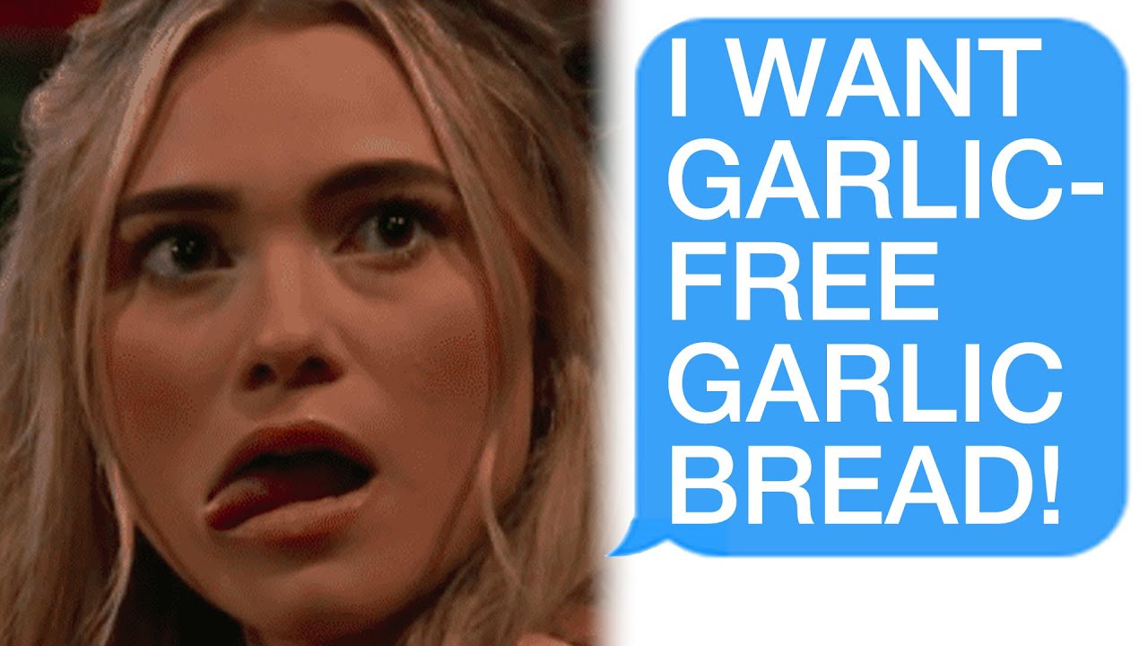 r/AmITheA**hole Idiot Customer Orders Garlic-Free Garlic Bread