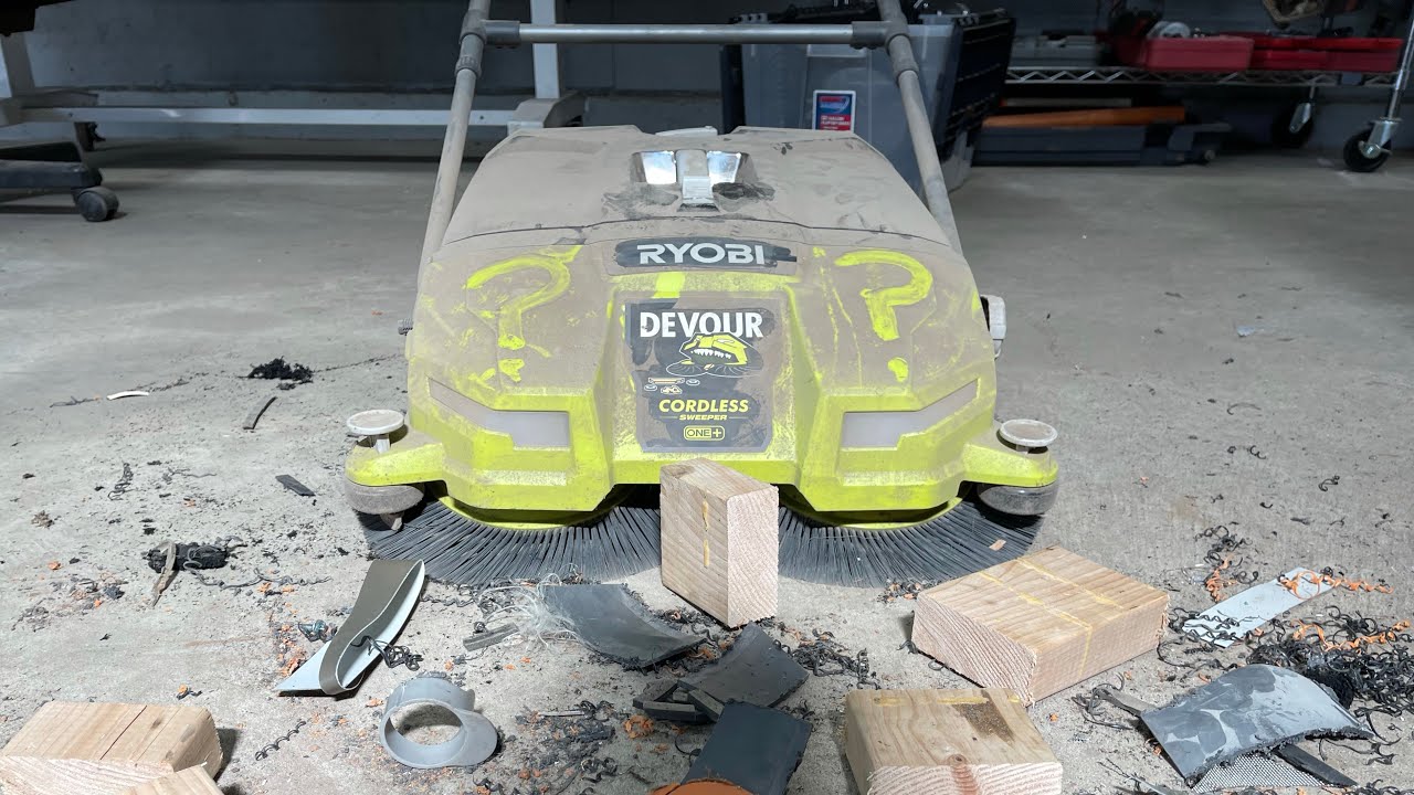 'Ryobi' Battery Sweeper Review in Action & Extras