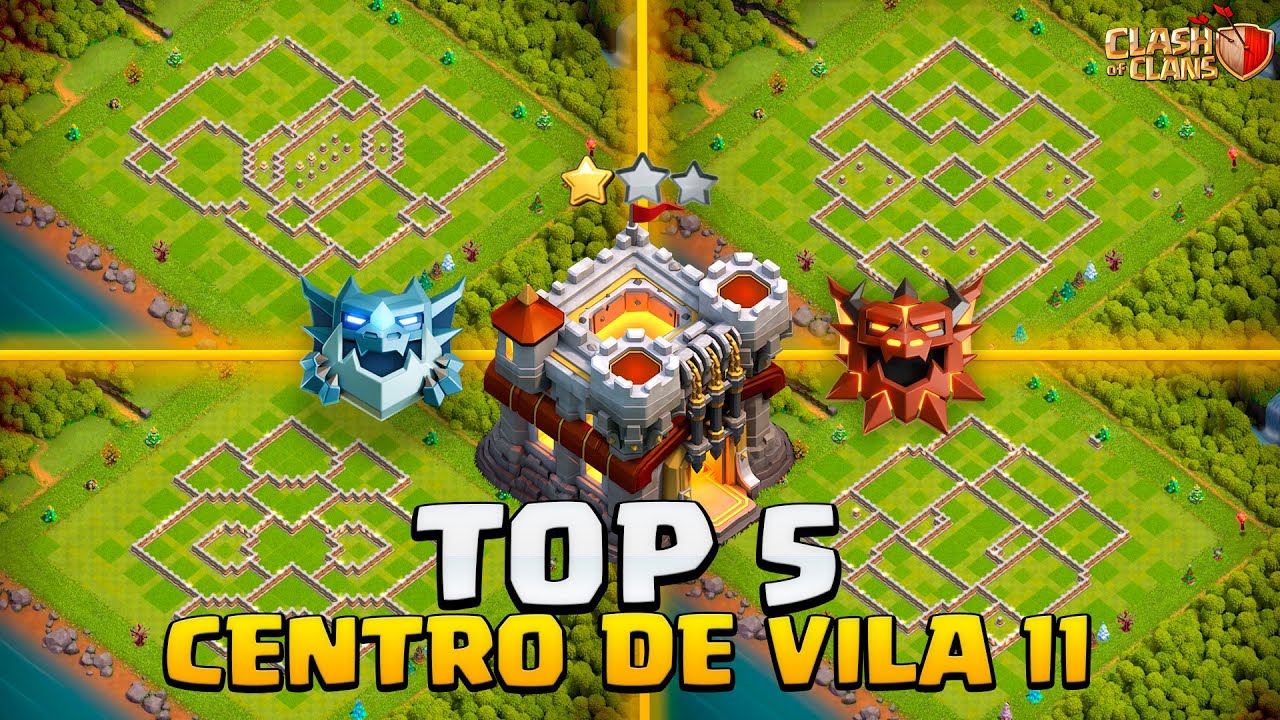 TOP 5 MELHORES BASES CV11 TH11 de 2025! (Outubro) |🔥Guerra, Farm e Batalha Rankeada | Clash of Clans
