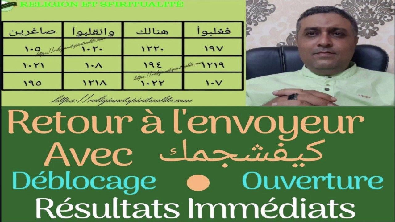 RETOUR A L'ENVOYEUR AVEC BAHTATI RESULTATS IMMEDIATS | SECRET DU CORAN