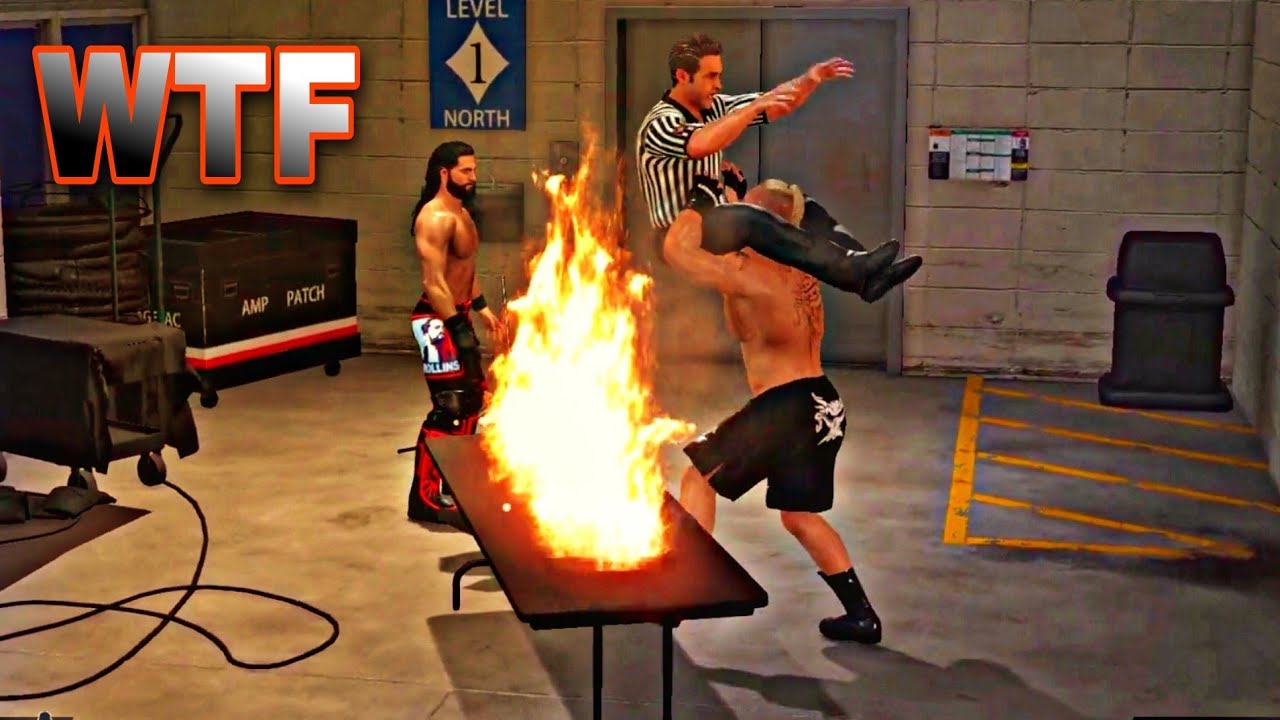 Brock Lesnar Attack Referee at Backstage Brawl | WWE 2K23