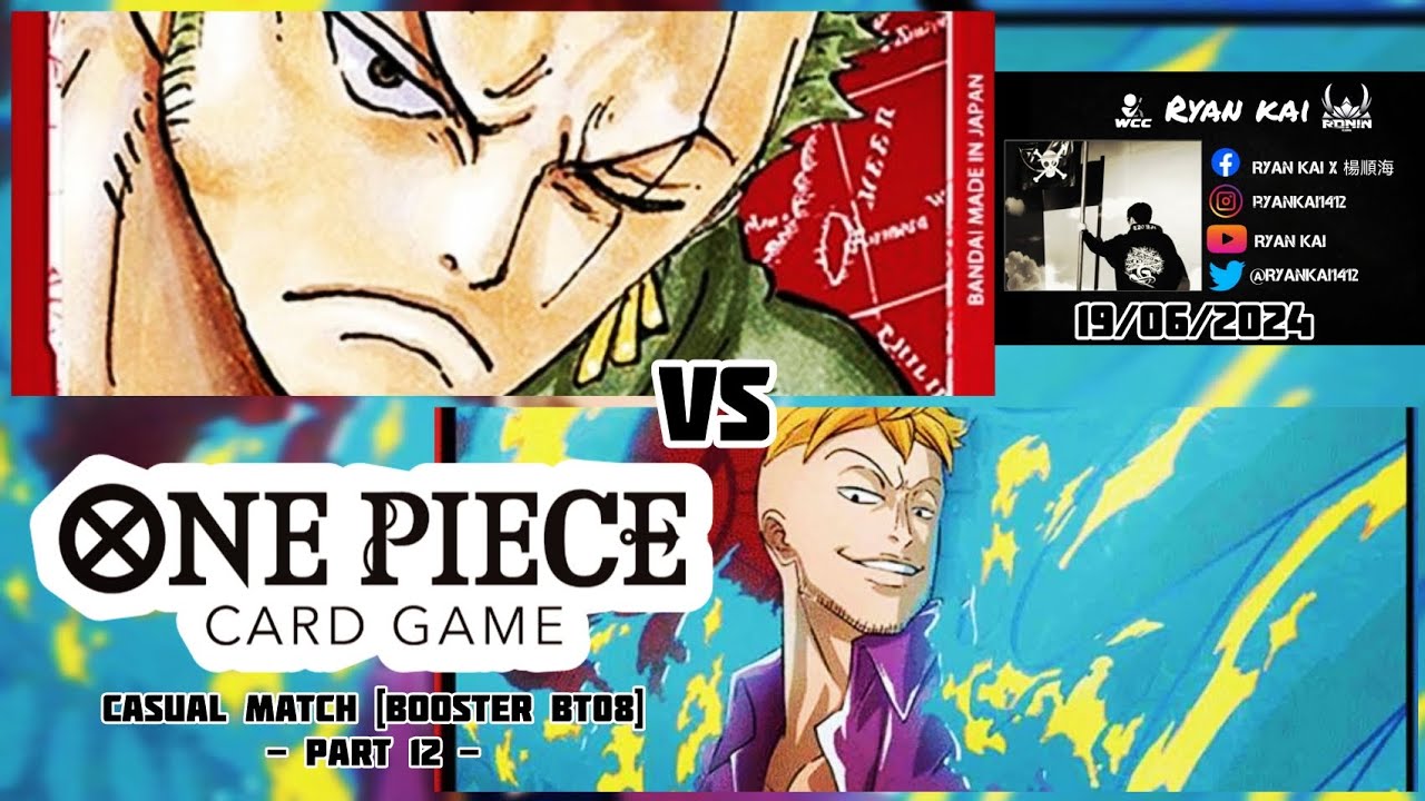 One Piece Card Game Casual Match Booster OP08 (Part 12) - Roronoa Zoro vs Marco