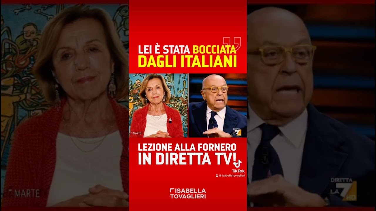Fornero smontata in diretta: &ldquo;lei &egrave; stata bocciata dagli italiani!&rdquo;