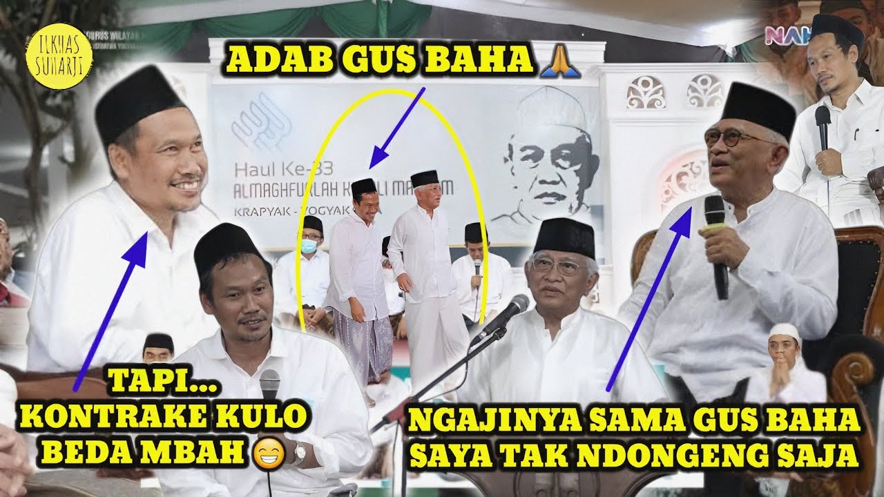 Gus Baha bisa mengelak dari Gojlokan Gus Mus (KH Mustofa Bisri) dalam Haul KH Ali Maksum Krapyak