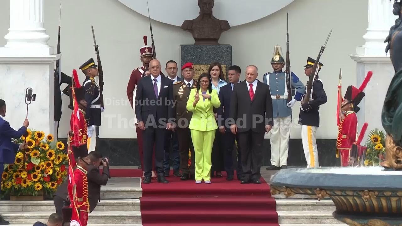 Delcy Rodriguez makes her first address to Venezuela's National Assembly